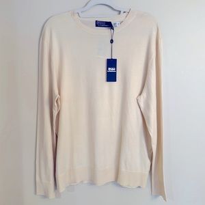 Polo Ralph Lauren Cream Lightweight 100% Cotton Sweater.